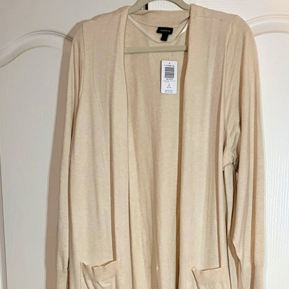 Torrid Core Duster Sweater NWT Sz 3